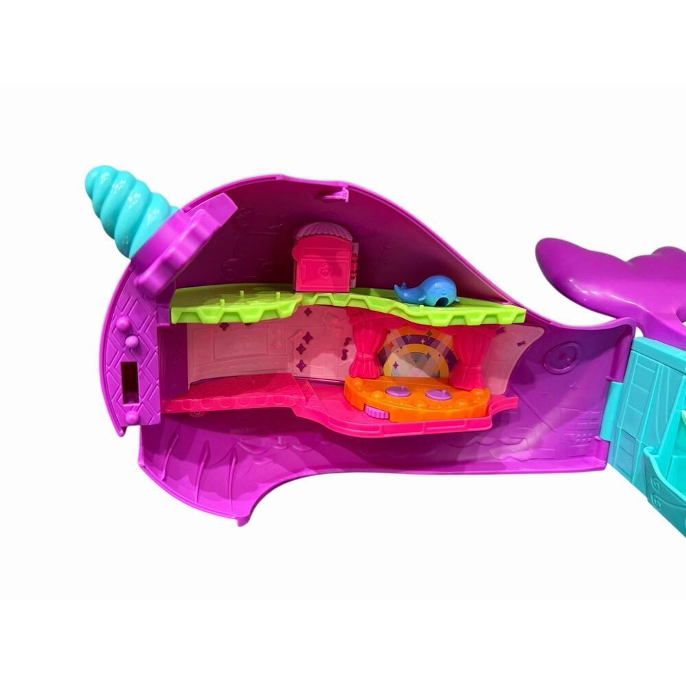 Polly Pocket Sparkle Cove Adventure Narwhal Cruise Ship Playet W/ One Figure - Picture 8 of 16